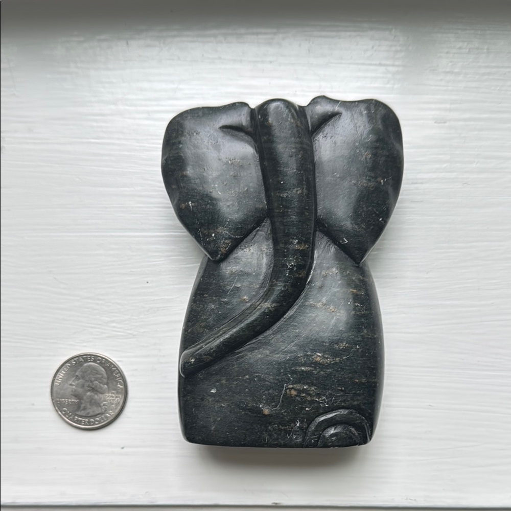 Elephant Sculpture in Serpentine Stone